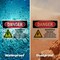 Signmission Hazardous Voltage Contact May Danger Sign, Vinyl Decal, 14in W x 10in L, 2PK OS-2PACK-DS-D-1014-L-2188 - alternate 2